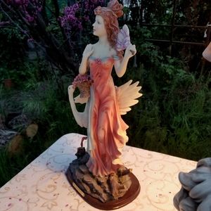 Rare vintage  "The Monet Collection" statue of a girl and her goose. Large.